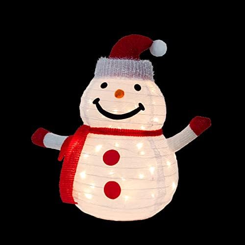 26-Инчови Коледна Украса с подсветка, Предварително Текущ Снежен човек с вградени 40 Светлини, осветлението на Коледни Украшения, Игли за Коледа, Вътрешен Двор, Гради
