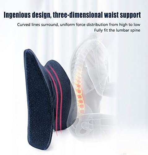 SYKSOL GUANGMING Възглавница за подкрепа на долната част на гърба, Възглавници от пяна с ефект на памет, Лумбална възглавници за столове, Регулируеми каишки, подходящо за о