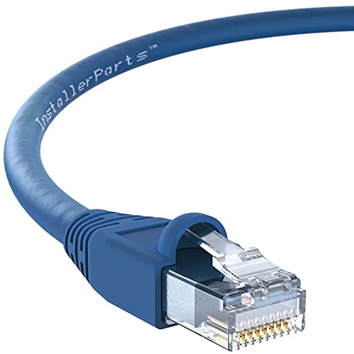 Инсталационните части на Ethernet Кабел основа cat6a, UTP Кабел с качването на 7 фута - Синьо - Професионалната