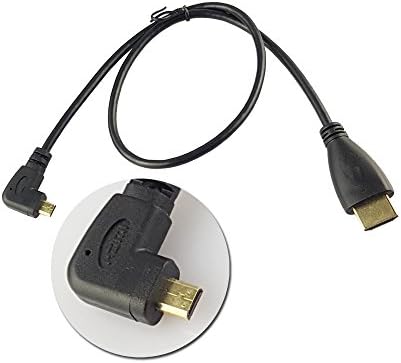 Seadream Ъглов кабел Micro HDMI към стандартен HDMI кабел 1,64 метра от 90 градуса под прав ъгъл кабел Конектор Micro