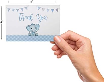 VNS Creations 50 Благодарственных картички за бебе душ - Благодарствени картички за душата на момчето - Картички