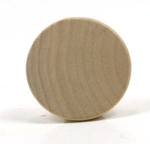 Mylittlewoodshop 6 кг Кръгли дискове с диаметър 1 инч, със скосен край и суров дървен материал с дебелина 1/8 инча (WW-WNC100-6)