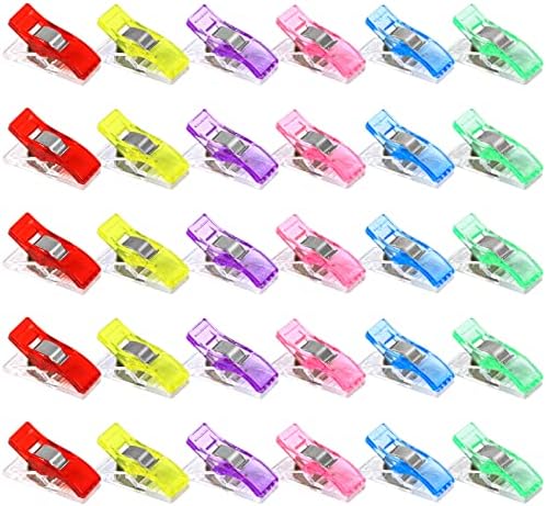 Универсални Шевни Скоби Redamancy, 30 броя, 6 цвята, Мини-Скоби за Шиене, Скоби за Капитониране на премиум-клас, Многоцветни