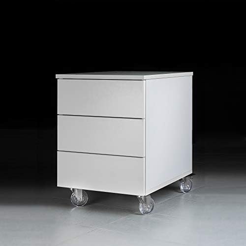 Emuca 2036020 Комплект от 4 Прозрачни ротационни колелце за мебели (2 със спирачка и 2 без спирачки) с Диаметър