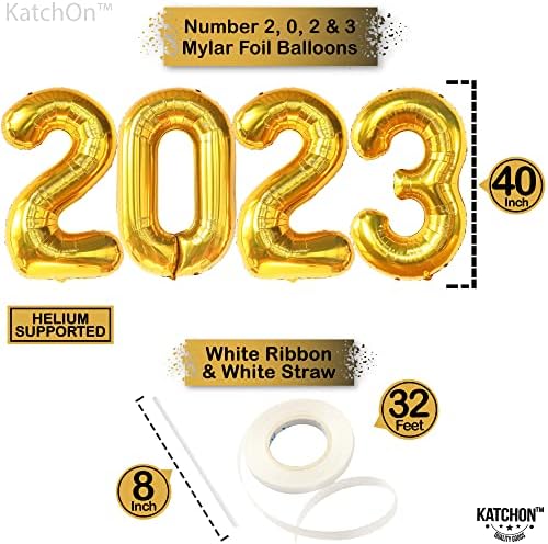 Катчон, Големи Деления топки 2023 г. - 40 инча | Деления топки 2023 г. | Черно-Златни бижута за бала клас