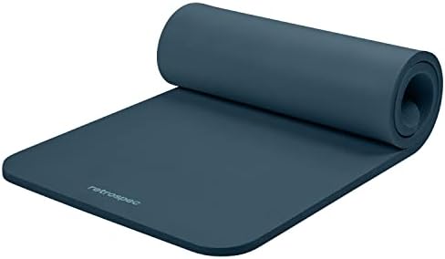 Retrospec килимче за йога Solana с дебелина от 1 инч, с найлонови каишка за мъже и жени - Нескользящий подложка за упражнения