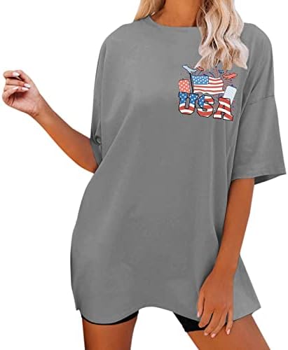 Дамски Модни Риза Dish Top, Подходяща за блузи свободно Намаляване на големия размер, с къс ръкав, Комплект тениски за жени