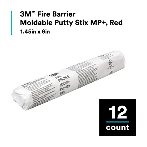 Противопожарна Формоване Шпакловка 3M Stix MP+, Червена, 1,4 x 11, 10 бр /кутия за дискове