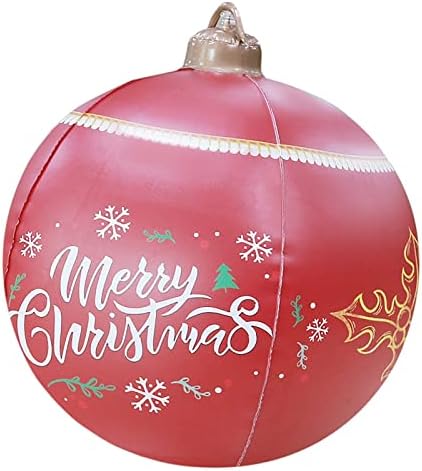 Коледна Украса на 24-Инчов Надуваем Балон от PVC, Украсени с Взрив, Много Големи Улични Коледна Украса, Декор, Гарнирано