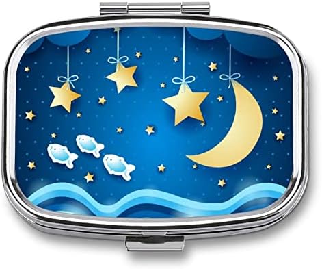 Метална Кутия за Хапчета Звезда Луната Риба Калъф За Съхранение Таблетки Витамин Малки Организаторите за Хапчета