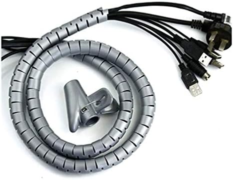 Кабелен органайзер Anncus, държач за кабели, управление на кабели за компютър, телевизор, Спирална тръба, Устройство