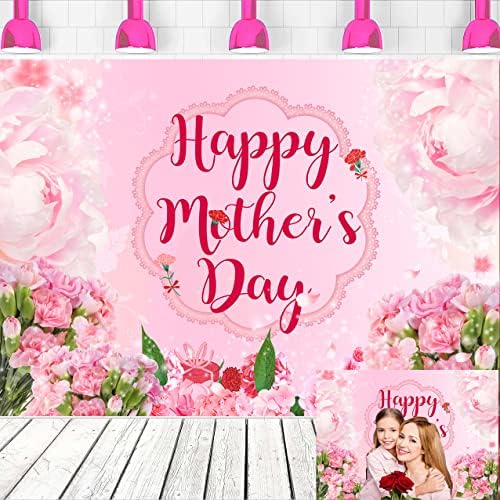 Розово Цвете на Фона на Ден на майката, Розови рози, Банер за парти в чест на Деня на Майката, Украса за парти в чест на Фестивала