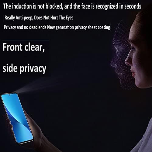 Защитно фолио за екрана с гидрогелевой фолио, съвместима с Xiaomi 12 / Xiaomi 12X5G [Защита от шпионски] Высокочувствительная Мека защитно фолио [Не закалено стъкло]