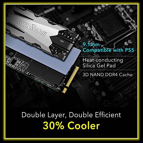Addlink Addgame PS5 Съвместим A95 със скорост на четене от 4 TB 7200 MB/с Вътрешен твърд диск - M. 2 2280 PCIe