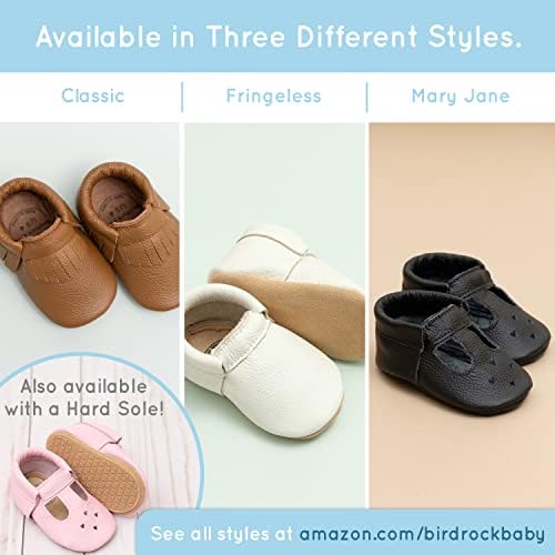 Бебешки Мокасини BirdRock Без Ресни - Обувки за момчета и Момичета от естествена кожа на Новородени, Бебета, малки Деца