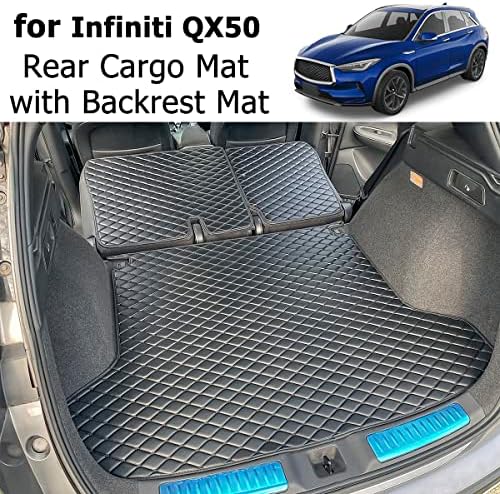 7DEEKEI за 2019-2023 Infiniti qx50 Подложка за багажника и подложка за гърба на облегалката на Багажника Товарни