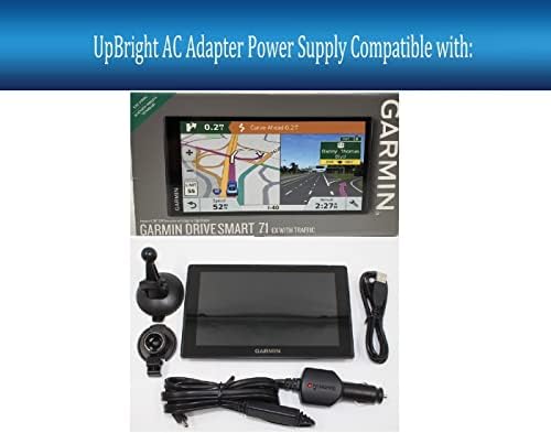 Адаптер за кола dc UpBright е Съвместим с Garmin DriveSmart 51 55 61 65 71 GPS Навигатор TA20 Зарядно 5V 2A 4,75-5,25 V 2.0