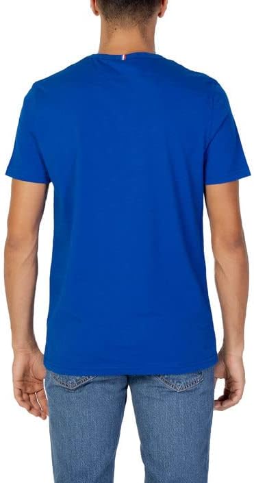 Мъжка тениска с логото на Le Coq Sportif Прилеп №2 в Ретро стил, Синьо / Бяло