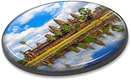 Магнит Angkor Wat Траен и Гъвкав Магнит за хладилник Angkor Wat С купол от епоксидна смола диаметър 1,1 инча