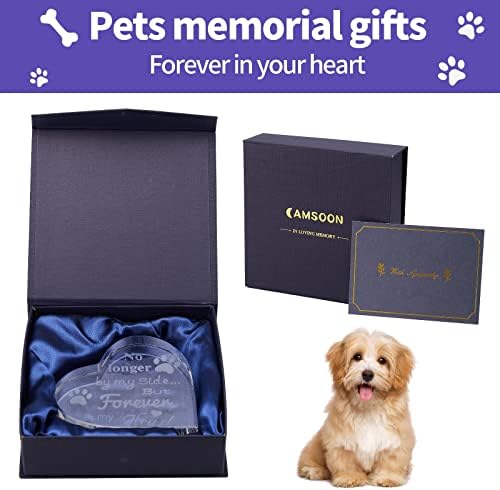 CAMSOON Домашни любимци Запомнящи се подаръци Загуба на Кучета Съчувствие Подарък от Кристално стъкло Премиум-клас Сърцето