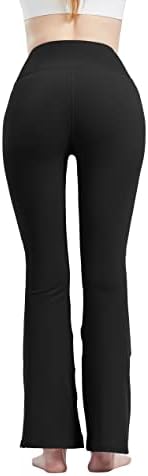 Дамски Разкроена панталони за йога CHANAN - Разкроена Гамаши за тренировки за жени - Разкроена панталони-Клеш с