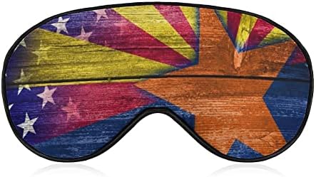 Мека Маска за очи с флага на САЩ и щата Аризона, Ефективна Затеняющая Маска за Сън, Удобна Превръзка на Очите