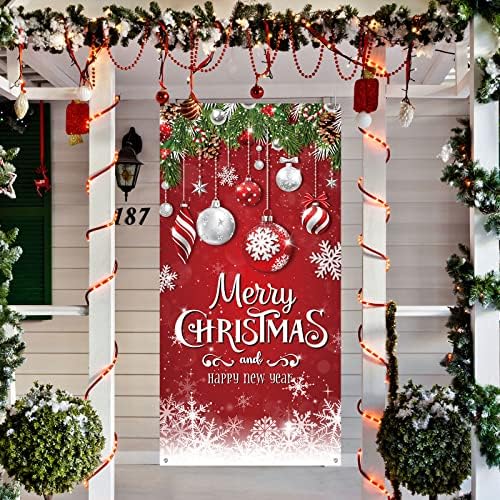 Коледна Врата на кутията Весел Коледен Фон Банер Коледен Текстилен Врата Банер Снимка Подвесная Делото Подпори