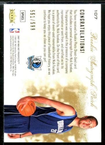 Ник Фазекас JSY AU Карта Начинаещ 2007-08 Fleer Hot Prospects #107 - Баскетболни карти За начинаещи