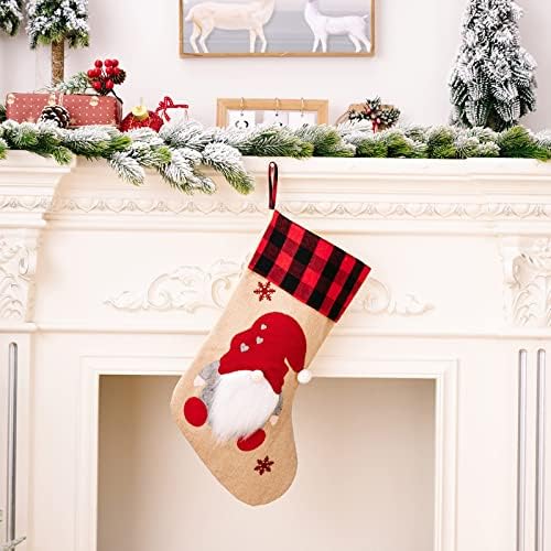 Коледни Чорапи, Дълги Чорапи, Класически Коледни Стоки, Коледни Чорапи за Краката, Украси за Коледната Елха, Торбичка