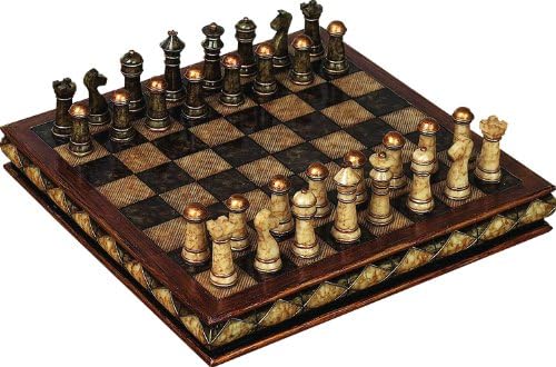 Комплект шах Deco 79 от полистоуна размер на 10 на 3 инча
