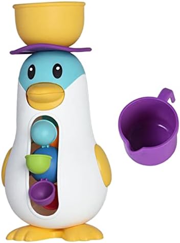 Toyvian 1 Комплект, играчка под формата на Вятърна Мелница с Пингвин, Играчки за деца За Баня, Пластмасови Детски Играчки с Водно Колело за Деца, Играчки За Баня За Момче