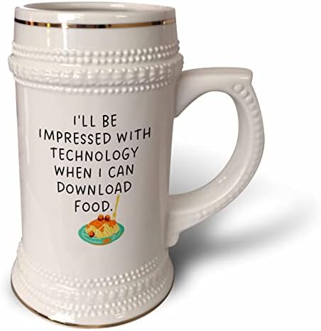Триизмерно забавна цитат на технологии и хранителни навици - чаша за стейна на 22 унция (stn-363820-1)
