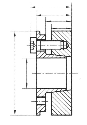 LA5XA-7/8 Аметрического инча Тип възел бесключевого замъка 5XA См, диаметър на отвора 0,875 инча, Външен диаметър на