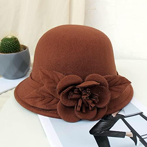 Зимна шапка KEUSN за жени, Дамски есенно-зимна шапка с кръгла горна част, Ежедневни рибарска шапка за басейна, Малък