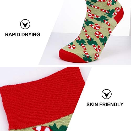 SOIMISS 2 Двойки Коледни Чорапи с дължина до средата на прасците, Улични чорапи Elements (Без размер)