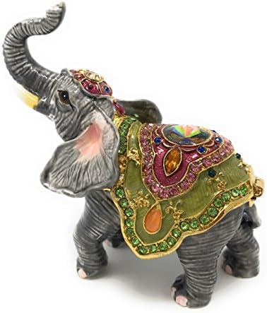 Ковчег за Украшения Цирк слон на Късмет Kubla Crafts с Емайл, украсен с австрийски Кристали