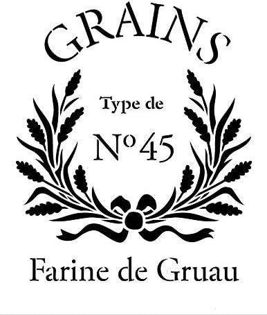 Френски шаблони за торби със зърно от StudioR12 | Възпроизвеждане Farine De Gruau Word Art - за многократна