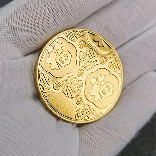 Елегантна позлатена щастливата монета с диаметър 1,57 инча с шарени Парящего Орел и китайски надписи в рамките на защитен