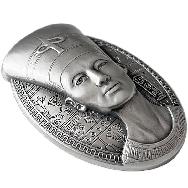 2023 Модерна Възпоменателна монета PowerCoin Бюст на Нефертити 3 Грама Сребърна Монета 200 Франка Джибути