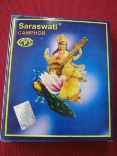 Artcollectibles Индия Комплект от 3 таблетки чиста камфора Сарасвати Капур (3x100 таблетки) за Хиндуистки Пуджа/Религиозни