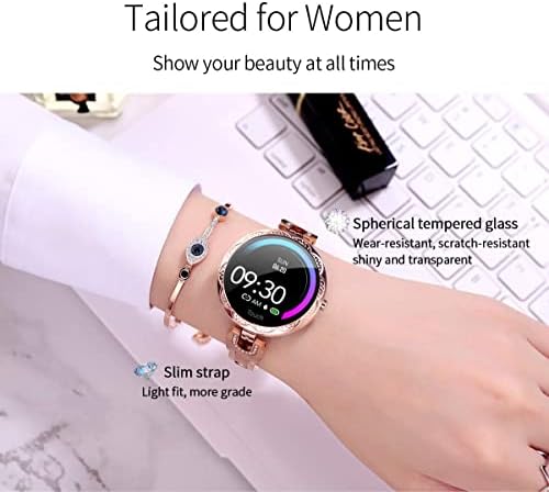 LONGLU смарт часовници за жени, умни часовници, съвместима с телефони с iOS и Android iPhone Samsung. Фитнес Следи с