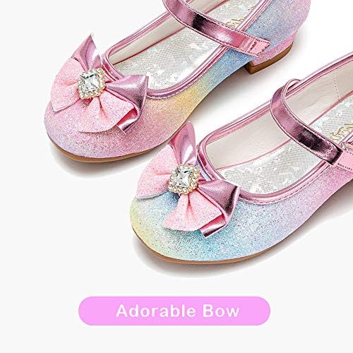 Furdoour/Модел обувки за Момичета Мери Джейн, Обувки за Сватба Шаферките с Цветя Модел, Лъскави Обувки на Принцесата