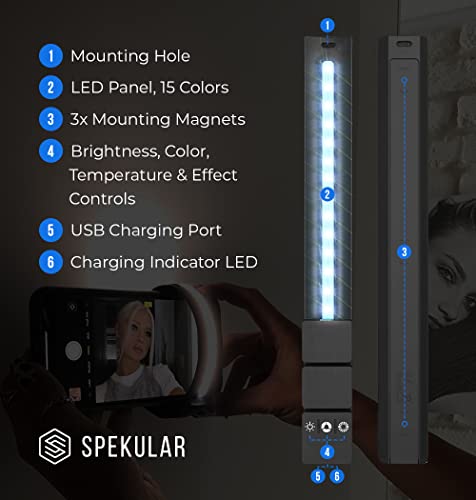 Spekular Зарядно устройство за три светодиодни лампи KYU-6 | за Фотография, Видео, блогове, създаване на съдържание