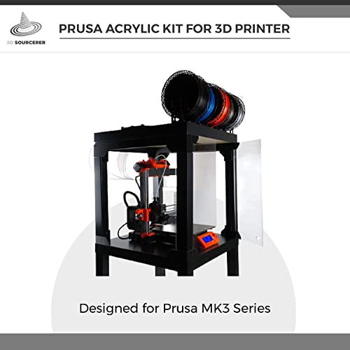 3D SOURCERER V2 Prusa IKEA Lack от плексиглас 3 мм, 5 опаковки акрил набор за корпуса на 3D-принтер | x10 Магнити (20x6x2