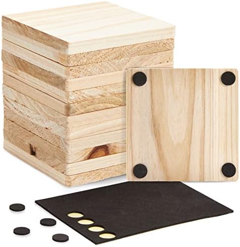 12 Опаковки Недовършени дървени каботажните за бродерия, квадрати с нескользящими стикери от стиропор в грах (3,7