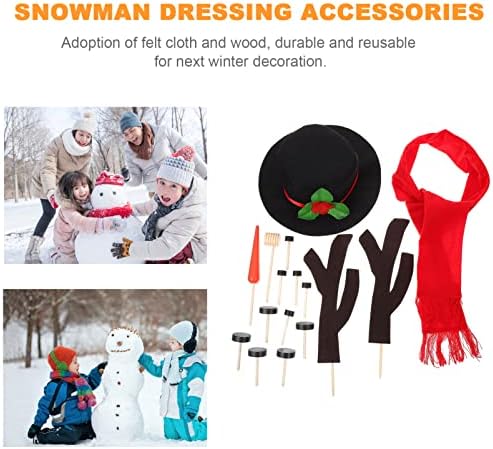 Kisangel Детски Играчки Бебешки Играчки на открито направи си САМ Комплект за направата на Снежен човек, Определени за украса на Коледните Снежен Подпори За Обличане З