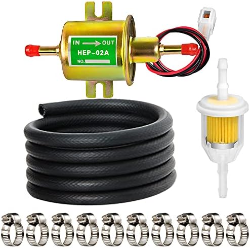 Комплект универсални Електрически помпа Leadrise 12 (2,5-4psi), Електрическа помпа, топливопровод ID на 2