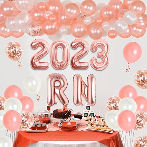 Абитуриентски Бижута RN 2023 от Розово злато, Набор от Гирлянди от Балони на тема медицински Сестри с балони от Розово