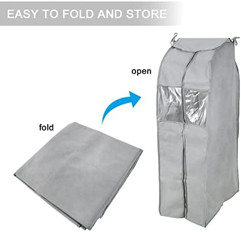 Cabilock Чанти за дрехи Рокля за Чанта с дизайн на протектора за многократна употреба Прозрачен Капак за Палто Сгъваема Закачалка