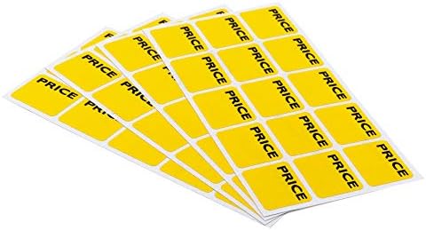 Етикети Emraw Super Great Yellow Price Mark Label - Отлични за училището, дома и офиса – 180 етикети в опаковка